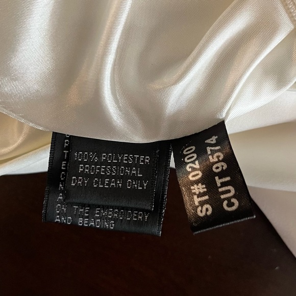 COLORS DRESS Ivory Long PLeated A Line Strapless Wedding Gown NWT Womens XS - Picture 10 of 15